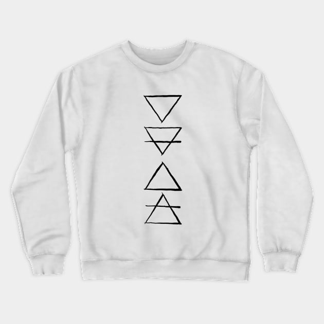 Elements - black Crewneck Sweatshirt by Cleo Naturin